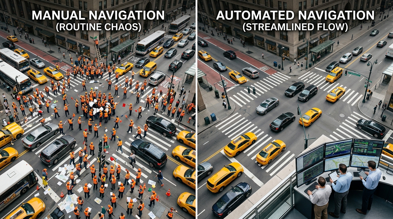 "Waze" didn't eliminate driving. It eliminated all the routine navigation work
